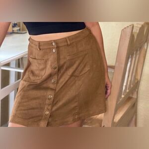 Harlowe & Graham Faux Suede Skirt Size XS